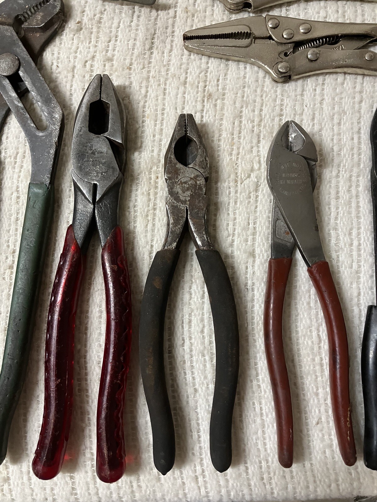 Lot of 14 Adjustable, Pliers, Cutter Vise Grip Needle Nose Water Pump