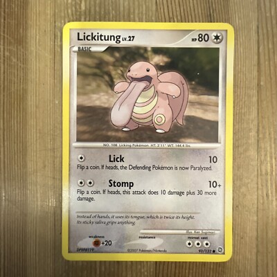Pokémon TCG Lickitung Secret Wonders 91/132 Regular Common LP/MP