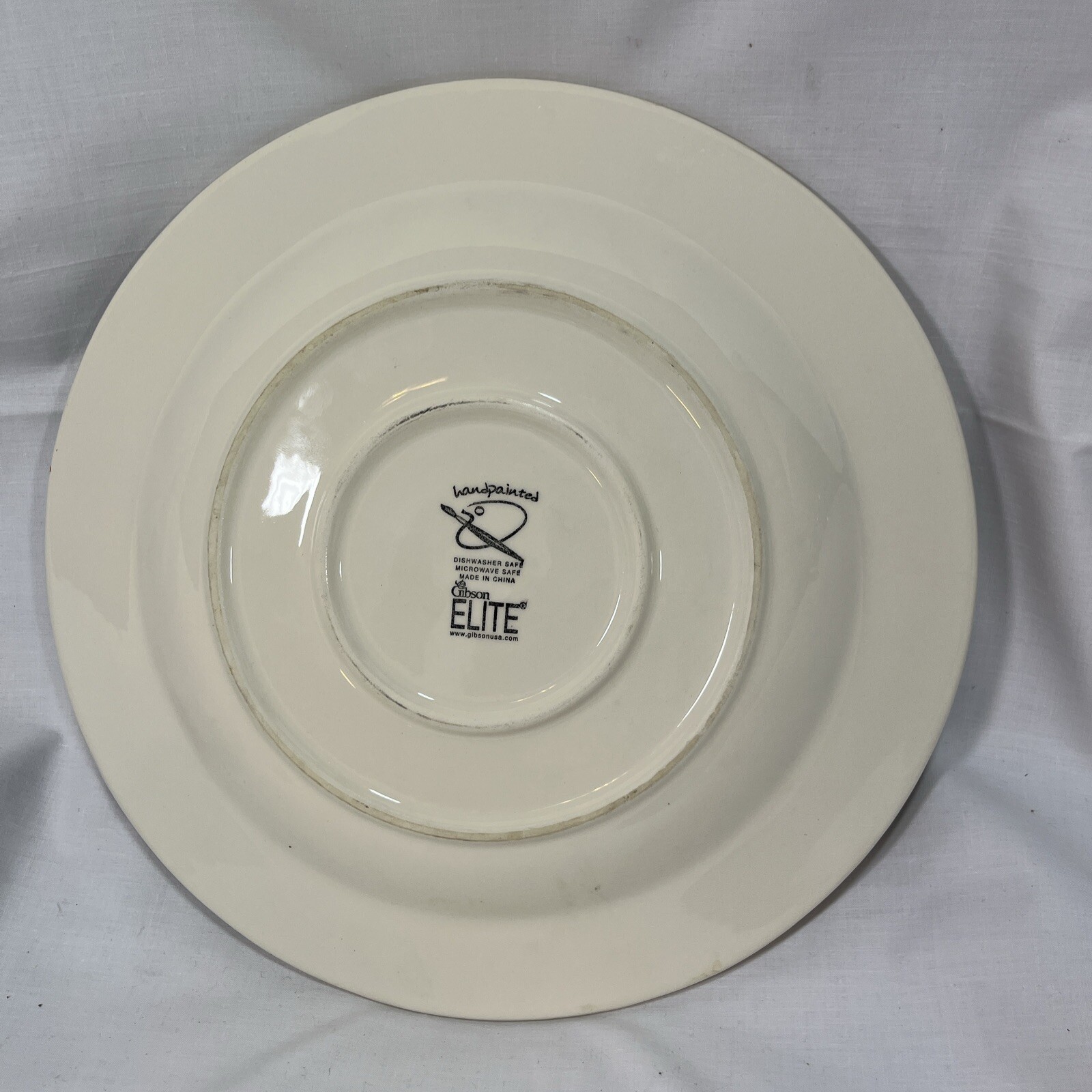 Lot Of 6 Gibson Elite Hand Painted Sangria Sunrise Dinner Plates 11”