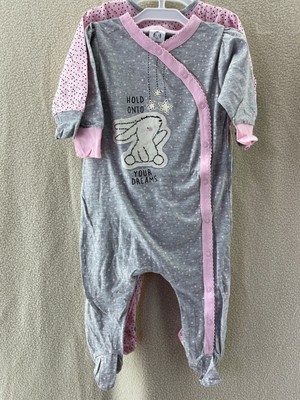 Gerber Bunny Print /  Hold Onto Your Dreams  Sleepers - Set of 2