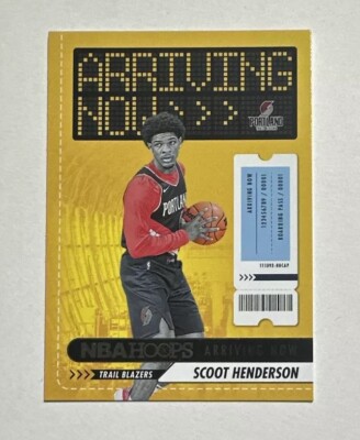 Scoot Henderson 2023-24 NBA Hoops Arriving Now Insert Rookie Card  