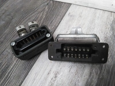 VTG. 40'S ELEKTRO MECHANIK HEINRICH LIST PLUG CONNECTION PLUG HOUSING (14-POLE)