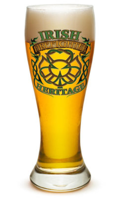 Firefighter Irish Heritage Pub Feuerwehr Irland UK Pilsner Glass Glas Bierglas
