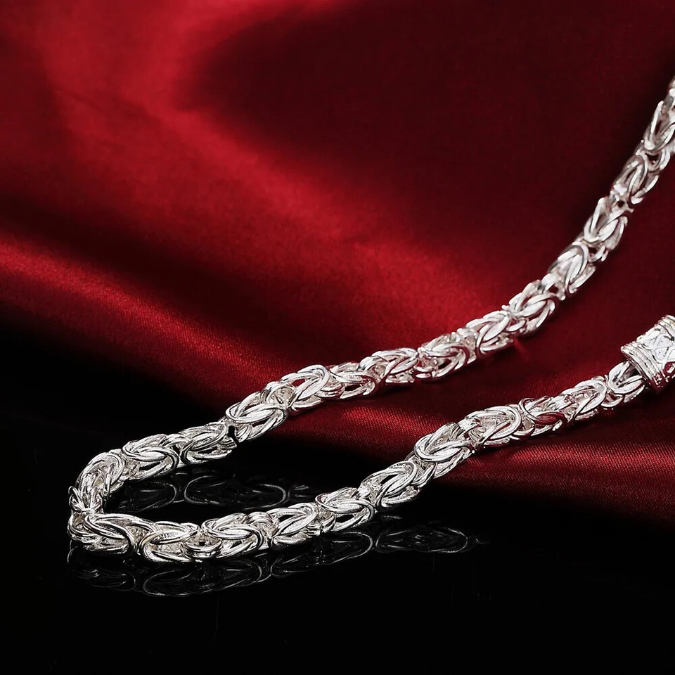 DOTEFFIL 925 Sterling Silver 20 Inch 5mm Faucet Chain Necklace Party ...