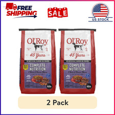 (2 pack) Ol' Roy Complete Nutrition T-Bone and Bacon Flavor Dry Dog Food, 46 lb