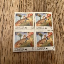 Australia Scott # 1078 "Living Together - Rescue Emerg." Block of 4 , 1988, MNH