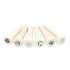 Graph Tech PP-1000-00 Tusq Presentation Bridge Pins, White/Paua Shell Dot Inlays