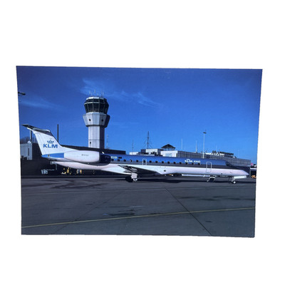 Postkarte AK Flugzeug Flieger KLM Embraer EMB-145 Ungelaufen