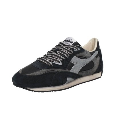 Diadora Heritage Equipe Revenge Used - Low Sneaker aus schwarzem Wildleder - Größe 42