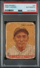 1933 GOUDEY #31 TONY LAZZERI ROOKIE RC PSA AUTHENTIC