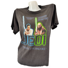 90s vtg STAR WARS Episode 1 Phantom Menace DARTH MAUL vs JEDI Graphic T-Shirt S