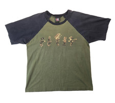 Korn Vintage Follow The Leader Graphic Green Black Baseball T Shirt Mens Large L
