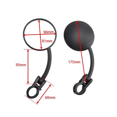 EASY CLAMP ON FOLDING MIRROR SET FOR ENDURO MX CROSS TRAIL ATV
