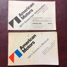 1971 Amc American Motors Javelin Amx Gremlin Matador Ambassador Owners Manual
