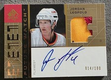 Jordan Leopold Future Watch 014/100 - Autograph and Jersey Patch