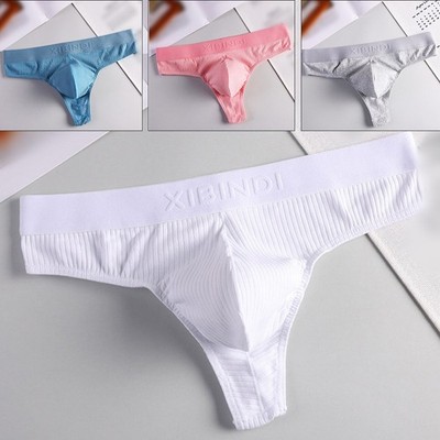 Men's Cotton G String Thongs Underwear Featuring Breathable Soft Fabric
