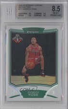 2008 Bowman Draft Picks & Stars Chrome Rookie Refractor Derrick Rose BGS 8.5 2e6