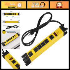 Heavy Duty Surge Protector Power Strip, 6ft Extension Cord, 6 AC Outlets, Metal