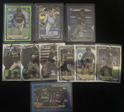 San Diego Padres (21) Card Team Lot - Parallels, Inserts, Numbered, Rookie