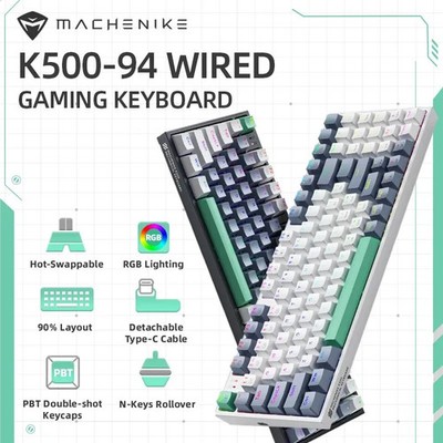 MACHENIKE K500 Mechanical Gaming Keyboard 94 Keys Hot Swappable RGB Backlit