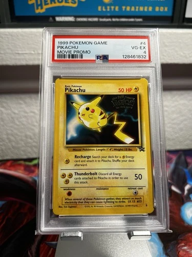 1999 POKÉMON PIKACHU BLACK STAR PROMO 4 MOVIE PROMO PSA 4 VINTAGE