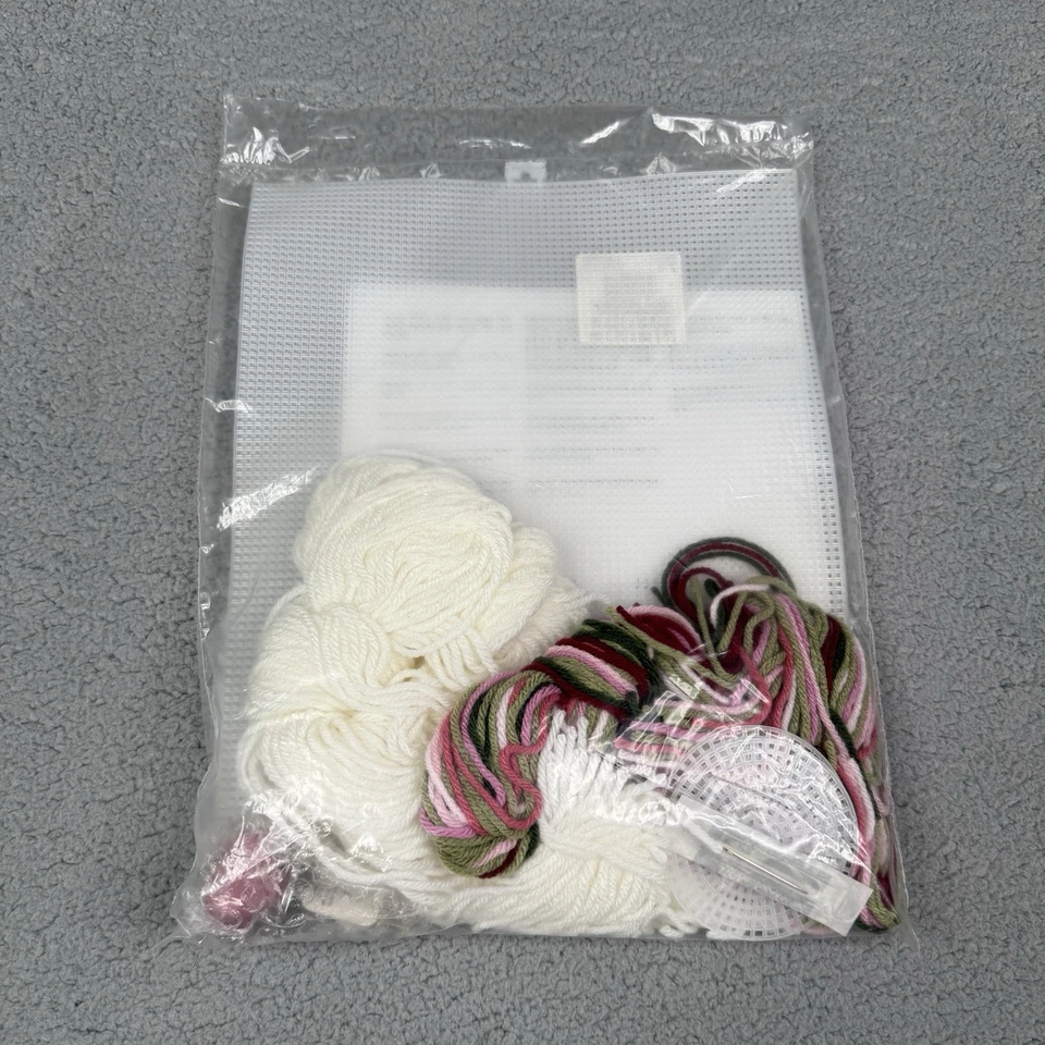 Mary Maxim Teapot Tissue Box Cover Plastic Canvas Craft Kit 24470 Floral Rose - Image 3 of 4