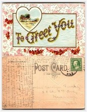 1910s Buffalo Cnty Lakeside 630-2 Kearney NEB Cottage Scene Postcard Embossed