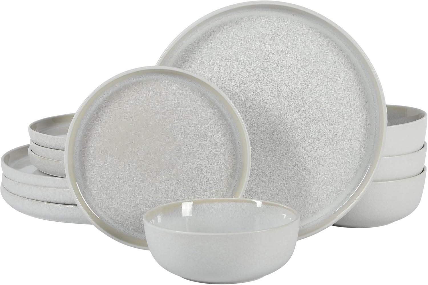 Gibson Elite Tahoe Sunset 12-Piece Reactive Stoneware Dinnerware Set