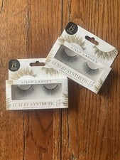 Lilly Lashes Synthetic Strip Eyelashes Black 2 Pack Natural Handmade Vegan