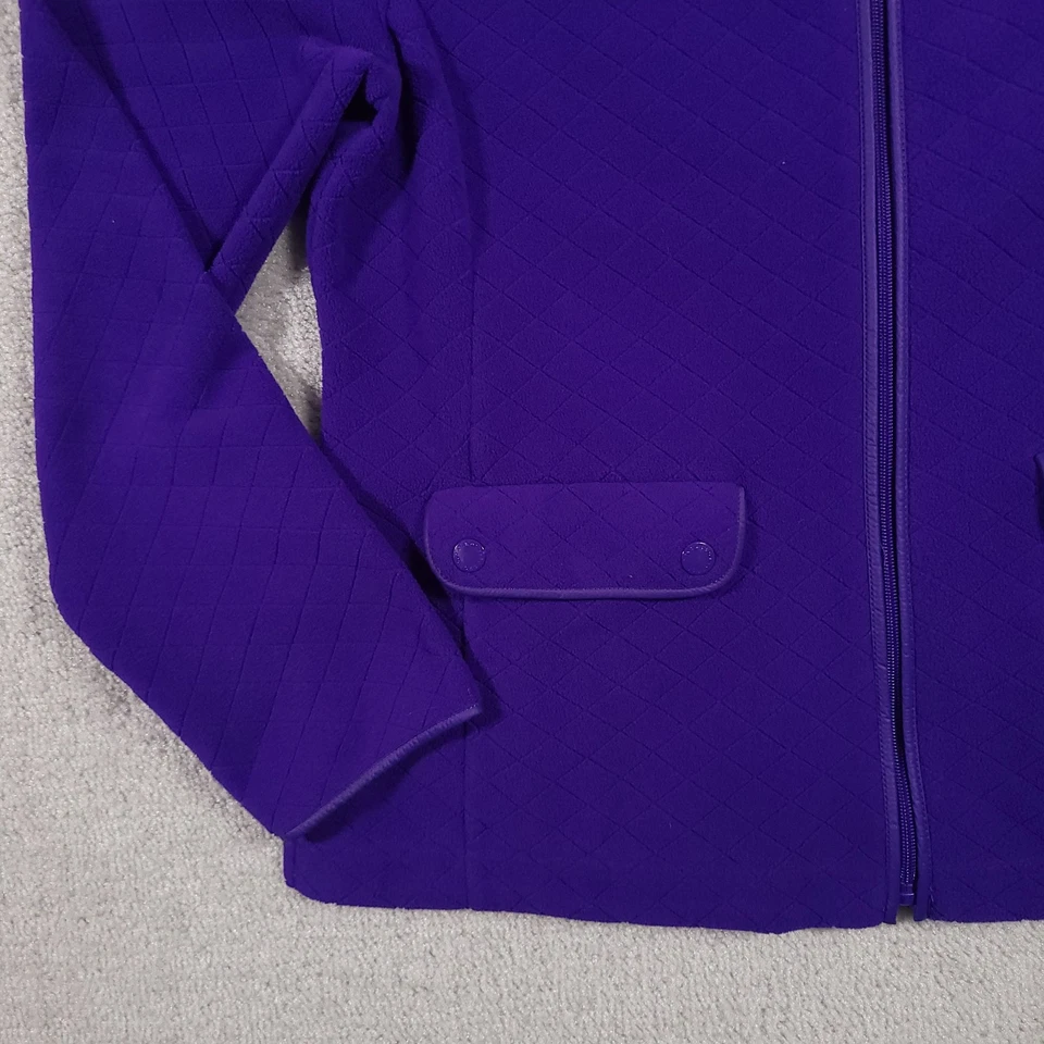 Chaqueta Talbots Para Mujer Grande Púrpura Cremallera Completa Bolsillos Polares Exterior Foto 4 de 4