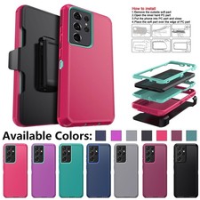 For Samsung Galaxy S21 Ultra/S21 /S21/S21 FE Case Cover / Clip Kickstand Holster