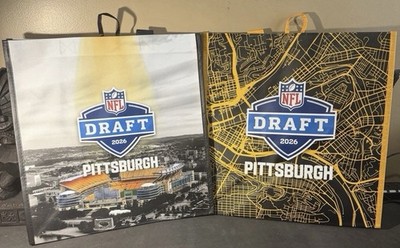 NFL Draft 2026 Pittsburgh Foldable Reusable Shopping Bags 2 Designs w/ Tags