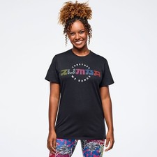 Camiseta Zumba Eastern Flavor Unisex Cuello Redondo ~ Negra Negrita ~ XS/S M/L XL/XXL ~ ¡Nueva!