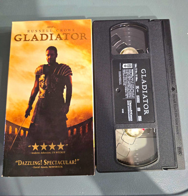 Gladiator VHS 2000 Full Screen NTSC R Ridley Scott Russell Crowe DreamWorks HTF