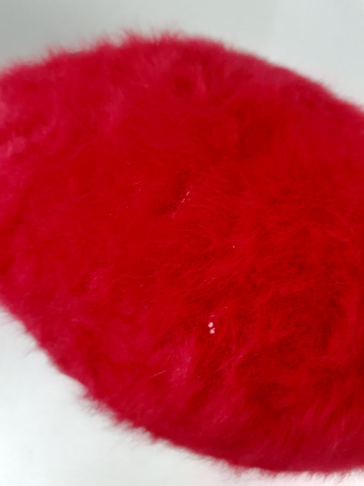 Vintage Kangol Design Red Fuzzy Fur Beret Hat Made In England RARE 326 image 7