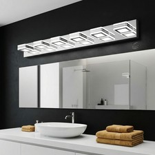 39'' Vanity Light 6 Lights Dimmable LED Chrome Bathroom Over Mirror Wall Fixture