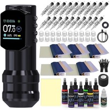 Wireless Tattoo Kit Cordless Pen with 1500mAh Battery, 4.0mm Black