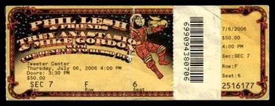 Phil Lesh 2006 Jul 06 Ticket Stub Mansfield MA Tweeter Center Anastasio *TJ30 - Image 1 of 2