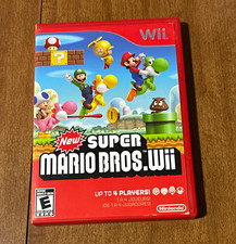 New Super Mario Bros. Wii Nintendo Wii CIB NTSC-U/C 2009 E Manual Multiplayer