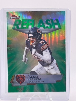 ROME ODUNZE 2025 TOPPS FINEST REFLASH GREEN /75 #RF-12 BEARS