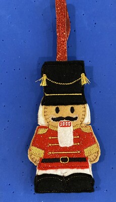 Red Nutcracker Ginger Handmade Embroidered Felt Gingerbread Man/Ornament/Hanging