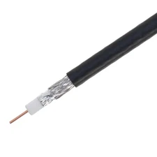 Outdoor RG6 Coaxial Cable 18AWG Satellite Cable Dual Shield Black