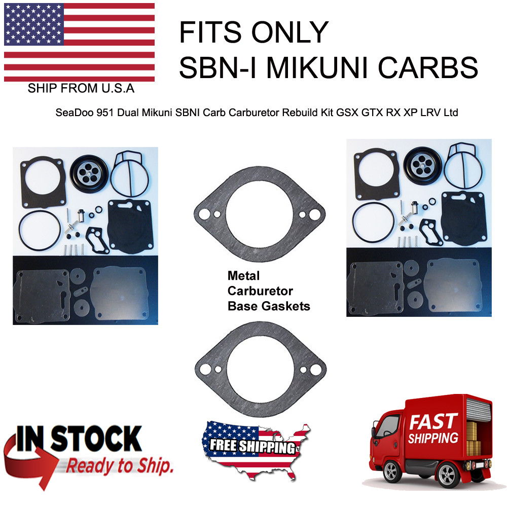Sea Doo 947 951 XP RX GSX GTX LRV Mikuni Sbni Dual Carb Carburetor Rebuild Kit Sea Doo 947 951 XP RX GSX GTX LRV Mikuni Sbni Dual Carb Carburetor Rebuild Kit