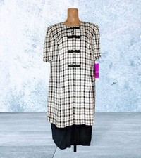 R  M RICHARDS By KAREN KWONG 90 Plus Sz 16W Black White Jacket Dress NWT Women