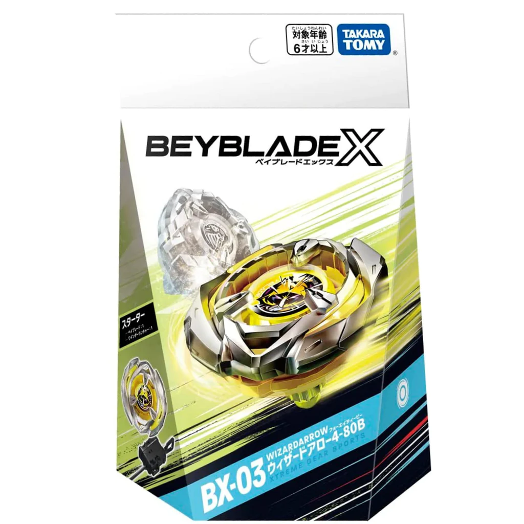 In Stock) Takara Tomy Beyblade X Starter BX-03 Wizard Arrow 4-80B