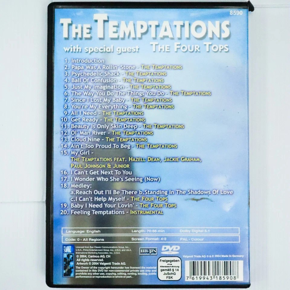 The Temptations with Special Guest Four Tops (DVD, 2004) Music Documentary Video - Image 2 of 4