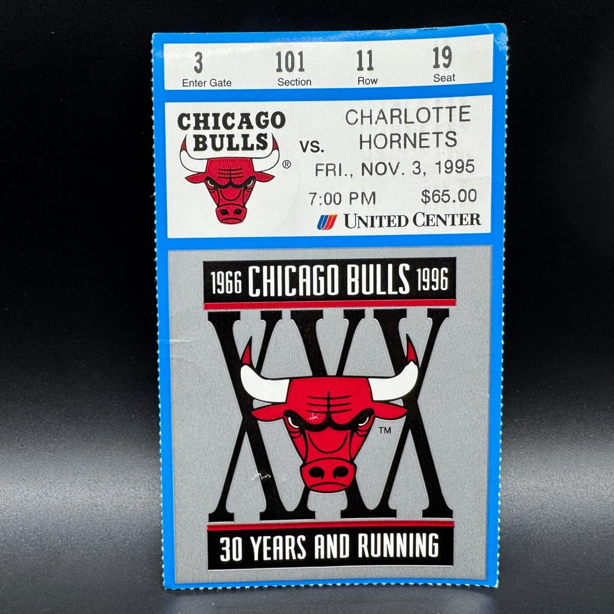 Basketball Chicago Bulls 1995 Vintage Sports Ticket Stubs for sale