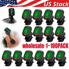 LCD Clip On Chromatic Acoustic Electric Guitar Bass Ukulele Banjo Violin Tuner