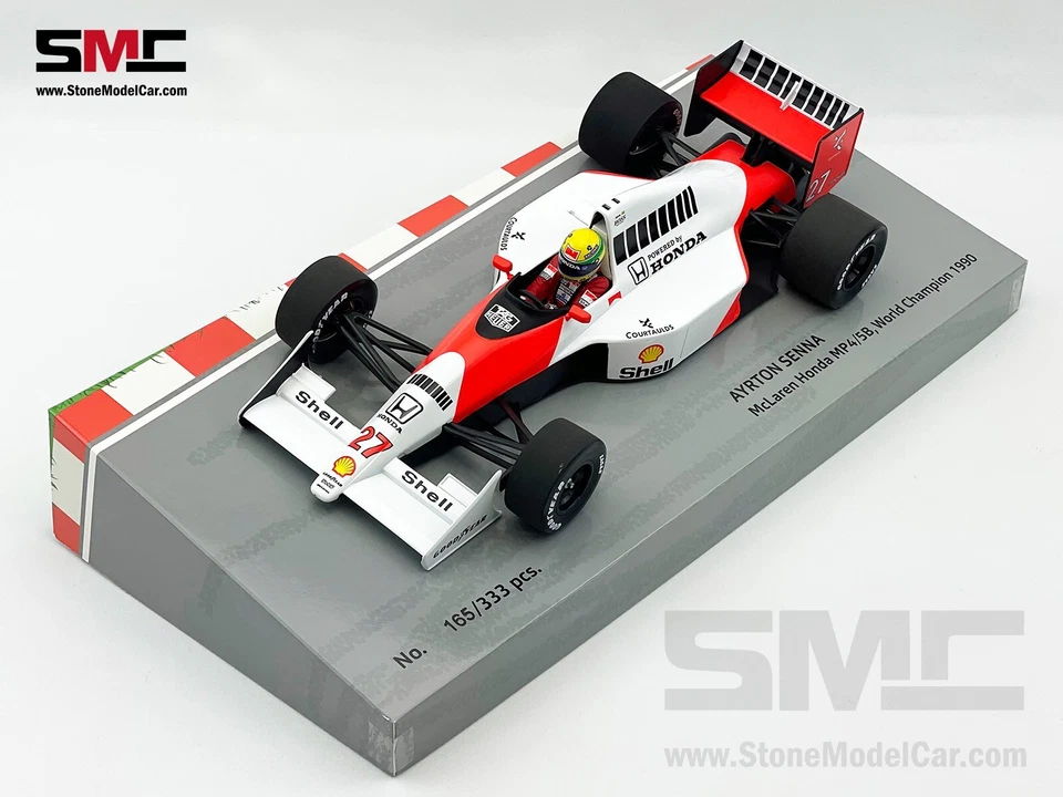 Mclaren MP4/5B #27 Ayrton Senna 1990 Campeón del Mundo de F1 1:18 MINICHAMPS Caja de Regalo Foto 4 de 4