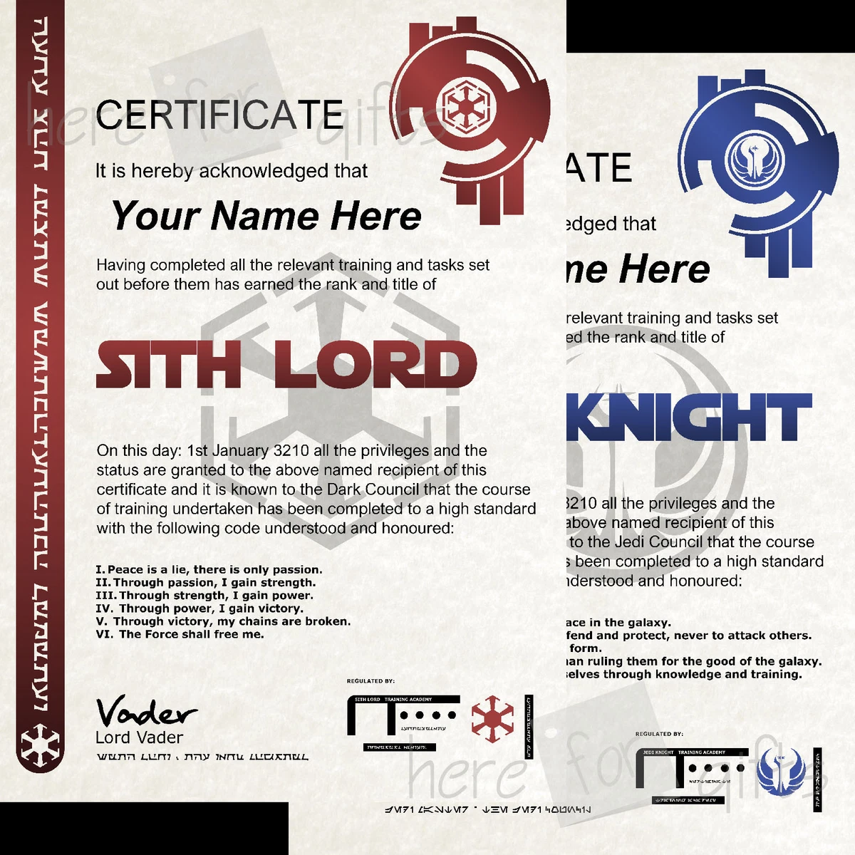 Star Wars Jedi Certificate Template Free Star Wars Jedi Certificate Template Free
